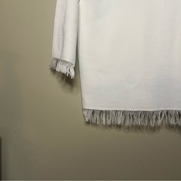 Repeat Size XS Cotton Blend Cardigan Fringe Ivory - Picture 13 of 13
